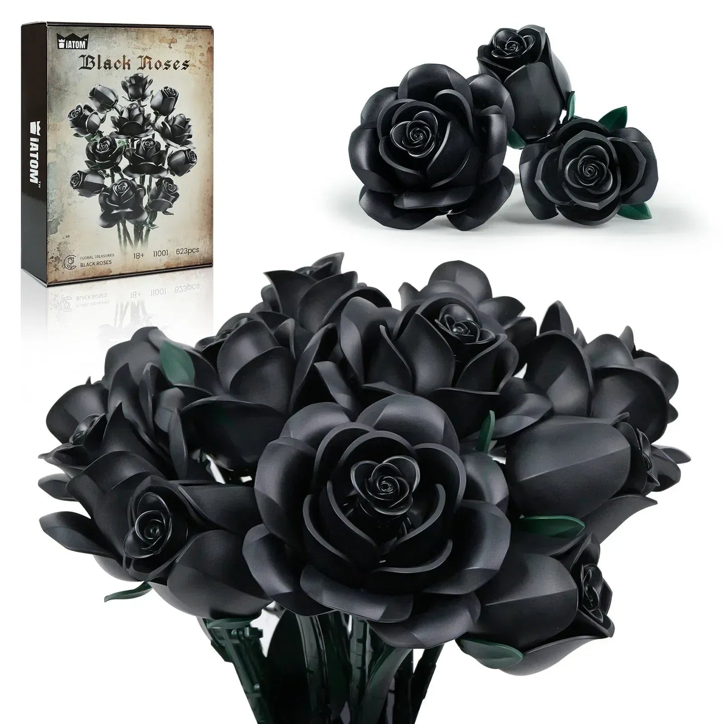 Black Lego Roses (SALE ENDS MIDNIGHT)